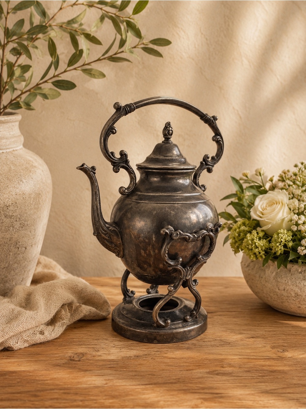 Antique American Silver-Plated Hot Water / Tea Urn – Early 1900s